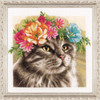 LanArte Flower Crown Maine Coon Counted Cross-Stitch Kit LanArte Flower Crown Maine Coon Counted Cross-Stitch Kit