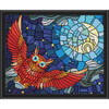Diamond Art Stained Glass Owl Kit & Frame Diamond Painting