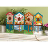Herrschners Four Seasons Birdhouse Mantel Sitter Plastic Canvas Kit Herrschners Four Seasons Birdhouse Mantel Sitter Plastic Canvas Kit