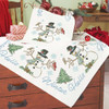 Herrschners Hello Winter Table Topper & Runner Stamped Cross-Stitch Herrschners Hello Winter Table Topper & Runner Stamped Cross-Stitch