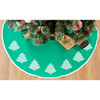 Herrschners Green Fabric Tree Skirt Stamped Cross-Stitch Herrschners Green Fabric Tree Skirt Stamped Cross-Stitch