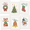 Herrschners Christmas Greeting Cards Stamped Cross-Stitch Kit