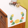 Herrschners Sunset Mums Dresser Scarf Stamped Cross-Stitch Herrschners Sunset Mums Dresser Scarf Stamped Cross-Stitch