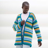 Caron Textured Stripes Cardigan Crochet Kit Caron Textured Stripes Cardigan Crochet Kit