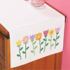 Herrschners May Flowers Dresser Scarf Stamped Cross-Stitch