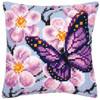 Vervaco Purple Butterfly Pillow Cover Needlepoint Kit Vervaco Purple Butterfly Pillow Cover Needlepoint Kit
