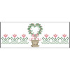 Herrschners Lovely Topiary Pillowcase Pair Stamped Cross-Stitch