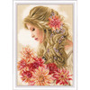 LanArte Lady Dahlia Counted Cross-Stitch Kit LanArte Lady Dahlia Counted Cross-Stitch Kit