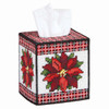 Herrschners Gingham & Poinsettia Tissue Box Plastic Canvas Kit Herrschners Gingham & Poinsettia Tissue Box Plastic Canvas Kit