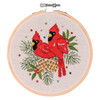 Craftways Two Cardinals Hoop Stamped Embroidery Kit Craftways Two Cardinals Hoop Stamped Embroidery Kit
