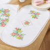 Herrschners Charming Garden Table Runner Stamped Cross-Stitch
