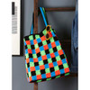 Herrschners Neon Checkers Tote Crochet Kit Herrschners Neon Checkers Tote Crochet Kit