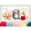 Bothy Threads Knit One Purrrl One Counted Cross-Stitch Kit