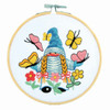 Village Linens Blue Maritime Gnomes Hoop III Stamped Embroidery Kit Village Linens Blue Maritime Gnomes Hoop III Stamped Embroidery Kit