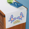 Herrschners Beautiful Butterflies Dresser Scarf Stamped Cross-Stitch Herrschners Beautiful Butterflies Dresser Scarf Stamped Cross-Stitch