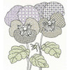 Bothy Threads Blackwork Pansies Counted Cross-Stitch Kit