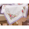 Herrschners Rose & Lilac Table Topper Stamped Embroidery Kit Herrschners Rose & Lilac Table Topper Stamped Embroidery Kit