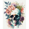 Adbrain Floral Skull Paint by Number Kit
