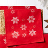 Herrschners Snowflakes on Red Table Runner Stamped Embroidery Kit Herrschners Snowflakes on Red Table Runner Stamped Embroidery Kit