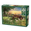 Cobble Hill Field at Sunrise Jigsaw Puzzle