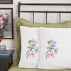 Herrschners Camellia Pillowcase Pair Stamped Embroidery Herrschners Camellia Pillowcase Pair Stamped Embroidery