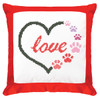 Herrschners Love My Pet Pillow Cover Stamped Cross-Stitch Kit Herrschners Love My Pet Pillow Cover Stamped Cross-Stitch Kit