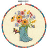 Dimensions Floral Boots Counted Cross-Stitch Kit