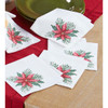Herrschners Poinsettia on White Napkins Stamped Cross-Stitch Herrschners Poinsettia on White Napkins Stamped Cross-Stitch