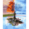 Adbrain Four Seasons Tree Paint by Number Kit Adbrain Four Seasons Tree Paint by Number Kit
