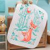 Baby by Herrschners Woodland Foxes Value Baby Quilt Stamped Cross-Stitch Baby by Herrschners Woodland Foxes Value Baby Quilt Stamped Cross-Stitch