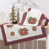 Herrschners Royal Poinsettia Topper & Runner Stamped Cross-Stitch Herrschners Royal Poinsettia Topper & Runner Stamped Cross-Stitch