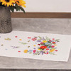Vervaco Colorful World of Flowers Table Runner Stamped Embroidery Kit