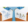 Herrschners Snowflakes & Snowmen Dresser Scarf Set Stamped Cross-Stitch