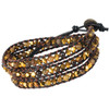 Solid Oak Golden Tiger Beaded Wrap Bracelet Beading Kit Solid Oak Golden Tiger Beaded Wrap Bracelet Beading Kit