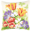 Vervaco Spring Flowers Pillow Cover Needlepoint Kit Vervaco Spring Flowers Pillow Cover Needlepoint Kit