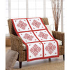 Herrschners Redwork Lace Quilt Blocks Stamped Cross-Stitch Herrschners Redwork Lace Quilt Blocks Stamped Cross-Stitch