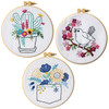 Bucilla So Many Blooms Hoop Set of 3 Stamped Embroidery Bucilla So Many Blooms Hoop Set of 3 Stamped Embroidery