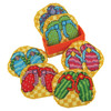 Herrschners Fab Flip-Flop Coasters with Holder Plastic Canvas Kit Herrschners Fab Flip-Flop Coasters with Holder Plastic Canvas Kit