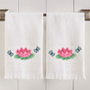 Herrschners Lotus Garden Terry Towel Pair Stamped Cross-Stitch Herrschners Lotus Garden Terry Towel Pair Stamped Cross-Stitch