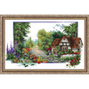 Needleart World English Cottage Stream Kit & Frame No Count Counted Cross-Stitch Kit Needleart World English Cottage Stream Kit & Frame No Count Counted Cross-Stitch Kit