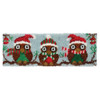 Herrschners Winter Owls Trio Bench Pillow Latch Hook Kit Herrschners Winter Owls Trio Bench Pillow Latch Hook Kit