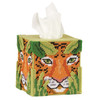 Herrschners Tiger Eyes Tissue Box Plastic Canvas Kit Herrschners Tiger Eyes Tissue Box Plastic Canvas Kit