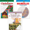 Dover Mandalas, Landscapes & Christmas, Set of 3 Coloring Book Dover Mandalas, Landscapes & Christmas, Set of 3 Coloring Book