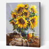 Adbrain Sunflowers in a Vase Paint by Number Kit