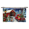 Herrschners Christmas Covered Bridge Kit & Hanger Latch Hook Kit