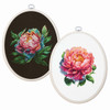 Luca-S Colorful Peonies Hoop Set Counted Cross-Stitch Kit Luca-S Colorful Peonies Hoop Set Counted Cross-Stitch Kit