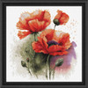 Luca-S The Poppy Flowers Kit & Frame Counted Cross-Stitch Luca-S The Poppy Flowers Kit & Frame Counted Cross-Stitch