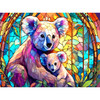 SunsOut Stained Glass Zoo Koala Jigsaw Puzzle SunsOut Stained Glass Zoo Koala Jigsaw Puzzle