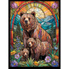SunsOut Stained Glass Griz Family Jigsaw Puzzle SunsOut Stained Glass Griz Family Jigsaw Puzzle