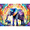 SunsOut Stained Glass Zoo Elephants Jigsaw Puzzle SunsOut Stained Glass Zoo Elephants Jigsaw Puzzle